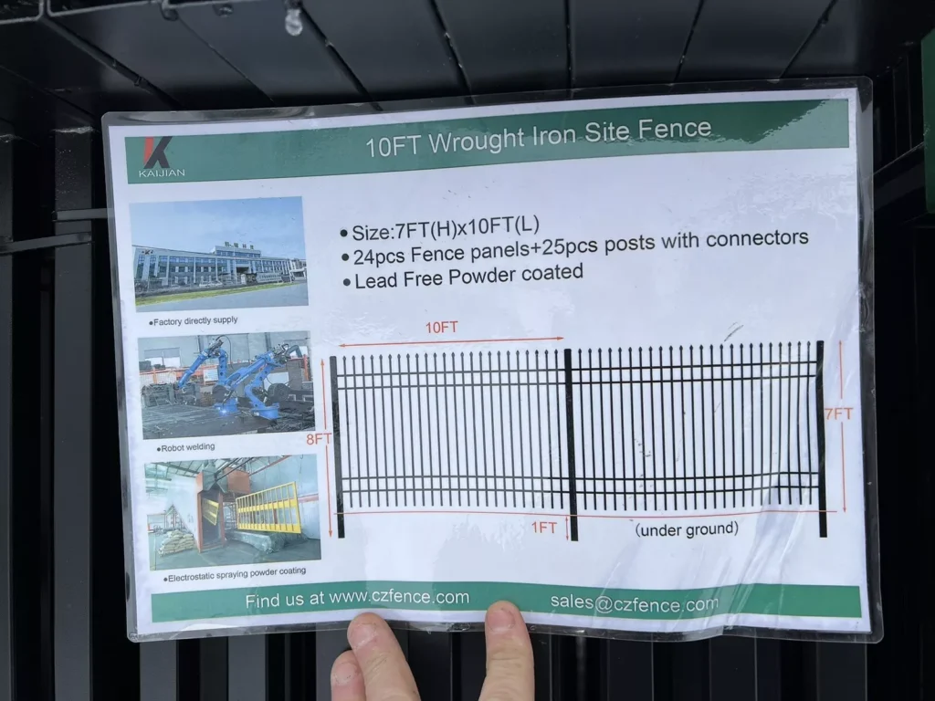 Two Racks Of 300 feet of steel fencing 10’ panels 7’ Tall 600 Feet Total Fence